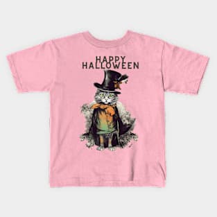 cute cat happy halloween Kids T-Shirt